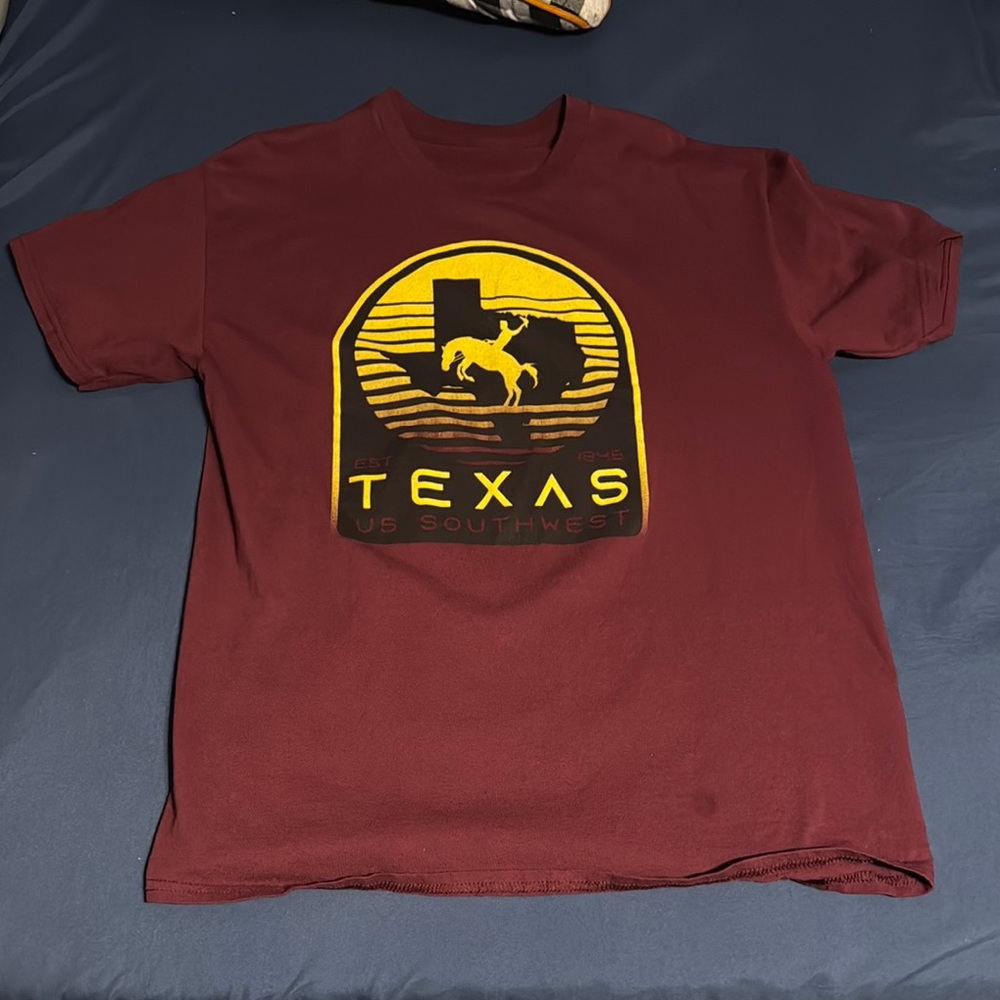 Texas Graphic Maroon T-Shirt
